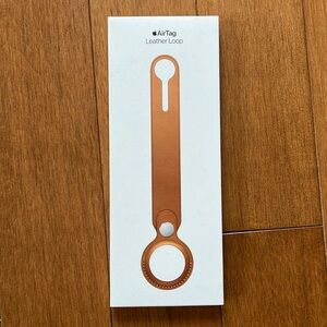 New, unopened box - Apple leather Loop AirTag Case - Tan/Brown